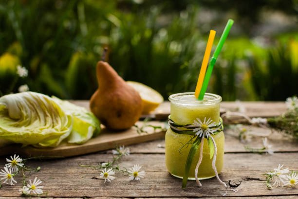 Batido verde con maca andina y frutas